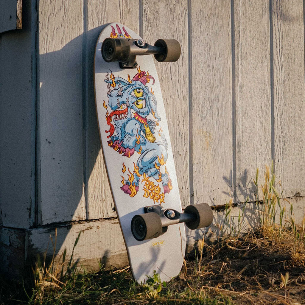 Skate Longboard Carver Yago Fire Goat Surfskate CX - Branco