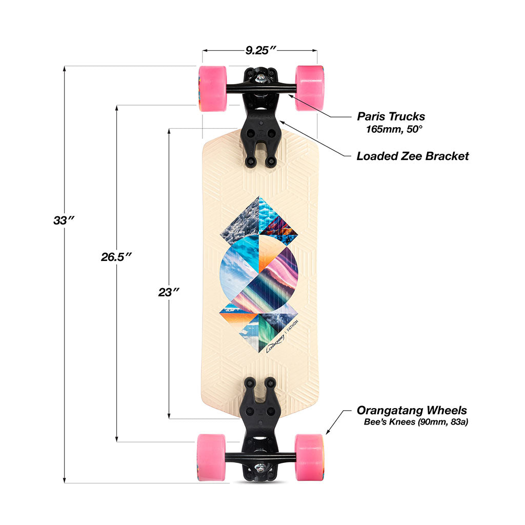 Skate Longboard Loaded Boards Fathom Strata - Bege Bee’s Knees